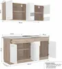 Homestyle4u Küche Küchenblock 160 cm Weiß Küchenzeile ohne Produktbild-Vorschau 7