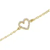 Herz Armband aus 585 Gold Zirkonia, filigran GB0013 Produktbild-Vorschau 4