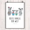 Mr. & Mrs. Panda Bild Koala Familie zwei DIN A4 - Weiß - Produktbild-Vorschau 2