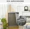 HOMCOM Bambus Wäschekorb mit Deckel 55L Wäschesammler mit Produktbild-Vorschau 7