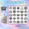 25 Vintage Mandala Aufkleber für Glas, Vase, Fenster Produktbild-Vorschau
