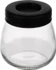 A clear studio shot of a glass jar with a black lid. Náhľad obrázku produktu