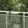 vidaXL Tavolo da balcone sospeso nero 60 x 39 x 65 cm Anteprima dell’immagine prodotto 2