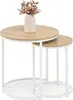 Set konferenčních stolků JACEK S - dub sonoma / bílý Náhled obrázku produktu 2