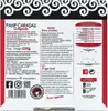 The image shows the back of a food product packaging, detailing ingredients, nutritional information, and preparation suggestions. Produktbild-Vorschau