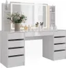 Toaletní stolek Vicco Sherry Bílá/bílý vysoký lesk 158.2 cm Náhled obrázku produktu 6