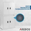 AREBOS Aktenschrank 180x90x40 cm Büroschrank Lagerschrank Produktbild-Vorschau 7