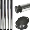 4x Höhenverstellbare Tischbeine Ø60mm – Chrom, 710mm + 30mm Produktbild-Vorschau 1