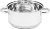 A stainless steel pot with two handles is shown against a white background. Podgląd zdjęcia produktu