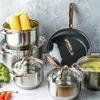 Kinghoff pots en acier 12 éléments Rosegold KH1765 Voir les images du produit 10