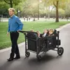 Wagon Kinderwagen für 4 Kinder Push Pull Faltbare Produktbild-Vorschau 8
