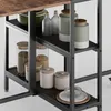 Mondeer Table de cuisine pliante avec 2 étagères et Voir les images du produit 7