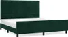 A dark green velvet bed frame with a tufted headboard, shown against a white background. Náhľad obrázku produktu