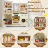 Cucina giocattolo in legno per bambini con fornello, Anteprima dell’immagine prodotto 3