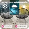 2 zahradní židle Santana Retro ve stylu Acapulco - černá Náhled obrázku produktu 8