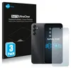 A product shot of a phone screen protector packaging and a phone with a screen protector applied. Produktbild-Vorschau