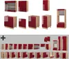Küchenzeile Vicco Fame-Line Bordeaux Hochglanz/Goldkraft Produktbild-Vorschau 8