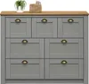 Sideboard BOLTON aus Kiefer grau/braun Massivholz, Kommode Produktbild-Vorschau 3