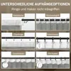 Collage of different curtain hanging options with German text labels. Anteprima dell’immagine prodotto