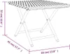 A line drawing of a folding table with dimensions indicated. Náhľad obrázku produktu