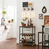 Barra su ruote per bottiglie e bicchieri 60 cm LOFT Anteprima dell’immagine prodotto 2