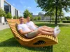 Ergonomiczna, dwuosobowa leżanka z drewna akacji Podgląd zdjęcia produktu 7