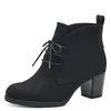 MARCO TOZZI Dames enkellaarsjes met veters, zwart (BLACK), Productafbeelding-voorbeeld 12