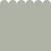 A flat image of a green scallop border wall sticker. Podgląd zdjęcia produktu