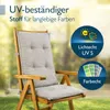 BURI 2x Hochlehner Auflage 117x49x6 cm - wetterfeste Produktbild-Vorschau 5