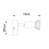 Wandleuchte, Metall schwarz, Spot beweglich, H 8,5 cm Produktbild-Vorschau 5
