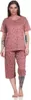 Pigiama estivo da donna 2 pezzi pigiama 3/4 pantaloni; Anteprima dell’immagine prodotto 1