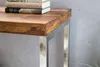 Konsolentisch ISEN_ Flexibel_ 120x76x45 cm_ Massivholz_ Chromgestell_ handgefertigt - KADIMA DESIGN_Farbe_ Braun_ Größe_ 120x45x77 cm_#sku_BARWL1.306# Produktbild-Vorschau