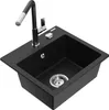 Mexen Milo 1-Becken-Granitspüle mit Mischbatterie Flora, Produktbild-Vorschau 1
