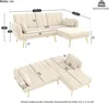 Ecksofa mit Relaxfunktion, L-Form, Schlafsofa mit Produktbild-Vorschau 7