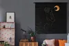 MuchoWow® Wandteppich Wandbehang Frau - Mond - Schwarz und Produktbild-Vorschau 4