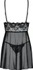 Obsessive – Idillia Babydoll und String – Schwarz Produktbild-Vorschau 3