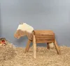 Holzpferd Charly 70cm Sitzhöhe, Lasur kastanie, Mähne Produktbild-Vorschau 2