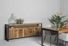Sideboard Nairobi 45 x 80 x 211 cm Mangoholz Stahl Schwarz Produktbild-Vorschau 7
