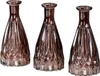 3er Set Vasen Glas H15cm Braun Blumenvase Tischdeko Produktbild-Vorschau 1