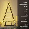 vidaXL Metall Weihnachtsbaum mit Ständer Schwarz 60 cm Produktbild-Vorschau 5