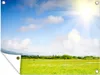 Gartenposter - 120x80 cm - Die Wiese im Sommer  - Modernes Produktbild-Vorschau 2