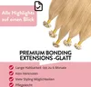 hair2heart Premium Extensions Echthaar Bondings glatt - 25 Produktbild-Vorschau 3