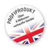 A circular marketing badge with the Union Jack flag in the background and text overlay. Náhled obrázku produktu