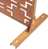 Close-up of the base and corner bracket of a Corten steel privacy screen. Náhled obrázku produktu