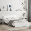 vidaXL Bettgestell mit Kopfteil Weiß 120x200 cm Produktbild-Vorschau 2