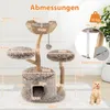 COSTWAY 105cm Kratzbaum Holz, Katzenbaum mit Katzenhöhle, 2 Produktbild-Vorschau 7