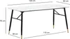WOHNLING Esszimmertisch 120x60x76 cm Esstisch Weiß in Produktbild-Vorschau 3