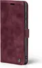 A burgundy flip cover case for a smartphone, shown from the side. Produktbild-Vorschau