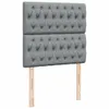 Boxspringbett mit Matratze Hellgrau 100x200 cm Stoff Produktbild-Vorschau 7