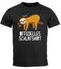 Herren T-Shirt Offizielles Schlafshirt Faultier Pyjama Produktbild-Vorschau 1